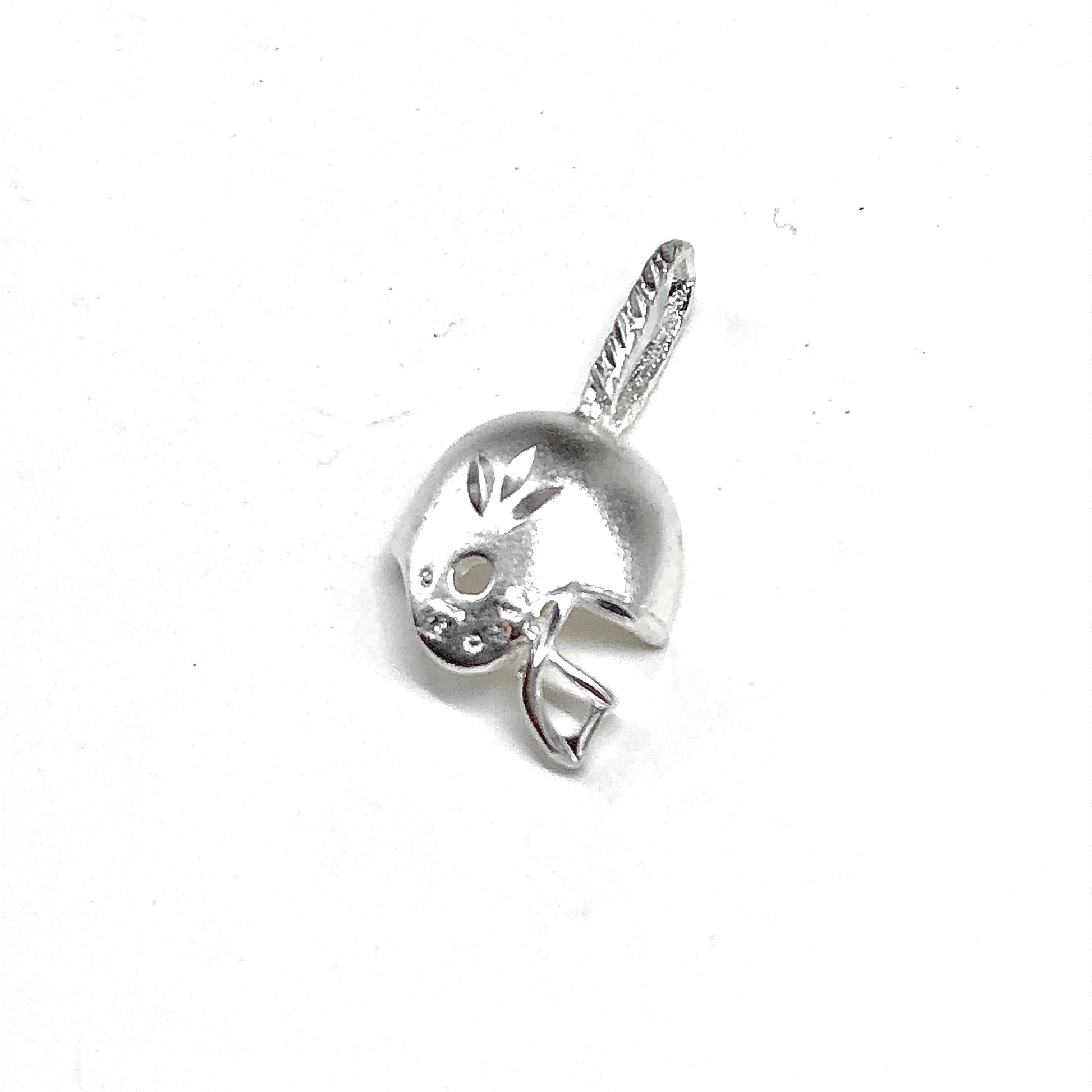Sterling Silver Football Helmet Pendant - Unisex Design 3D Helmet Pendant, Sports fans apparel 