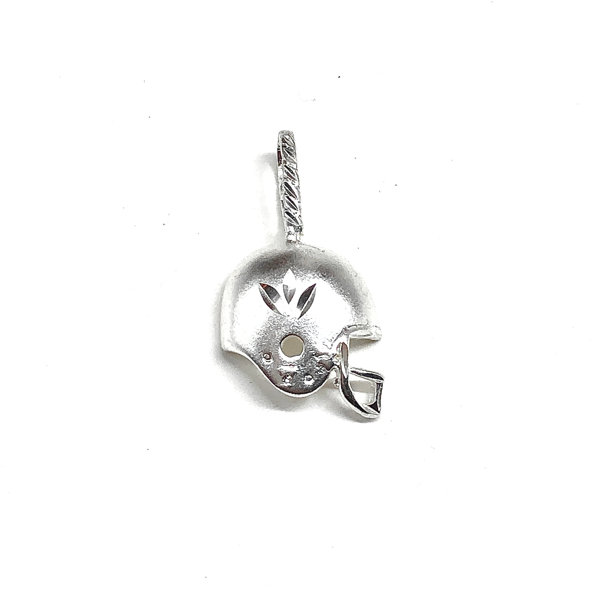 Sports Fan Accessories - Sterling Silver Saints Football Helmet Pendant - Unisex Design Helmet Charm, Discount Estate Jewelry online