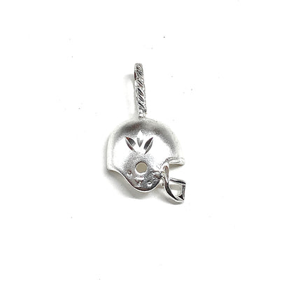 Sports Fan Accessories - Sterling Silver Saints Football Helmet Pendant - Unisex Design Helmet Charm, Discount Estate Jewelry online