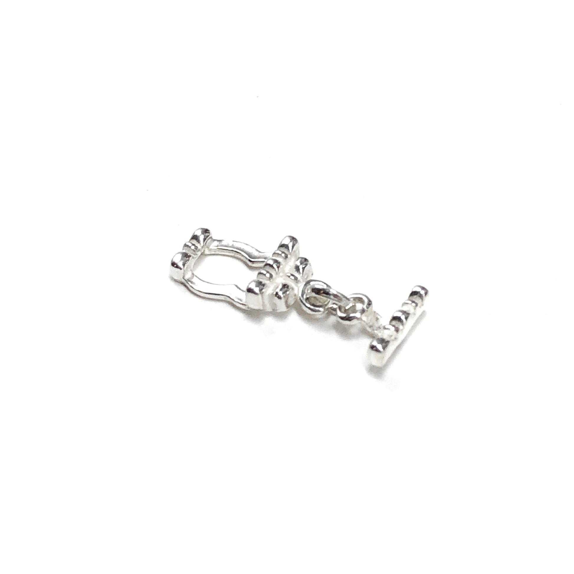 Sterling Silver Bracelet Clasp Finding, 7mm Rectangular Bracelet or Necklace Toggle Clasp Finding