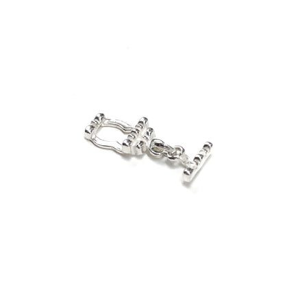 Sterling Silver Bracelet Clasp Finding, 7mm Rectangular Bracelet or Necklace Toggle Clasp Finding