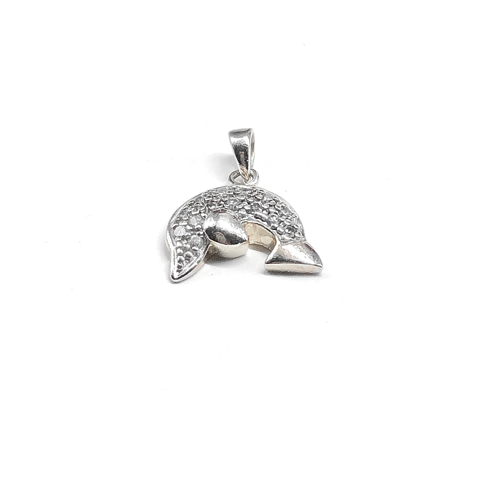 Silver pendant shaped like a dolphin - sale pic
