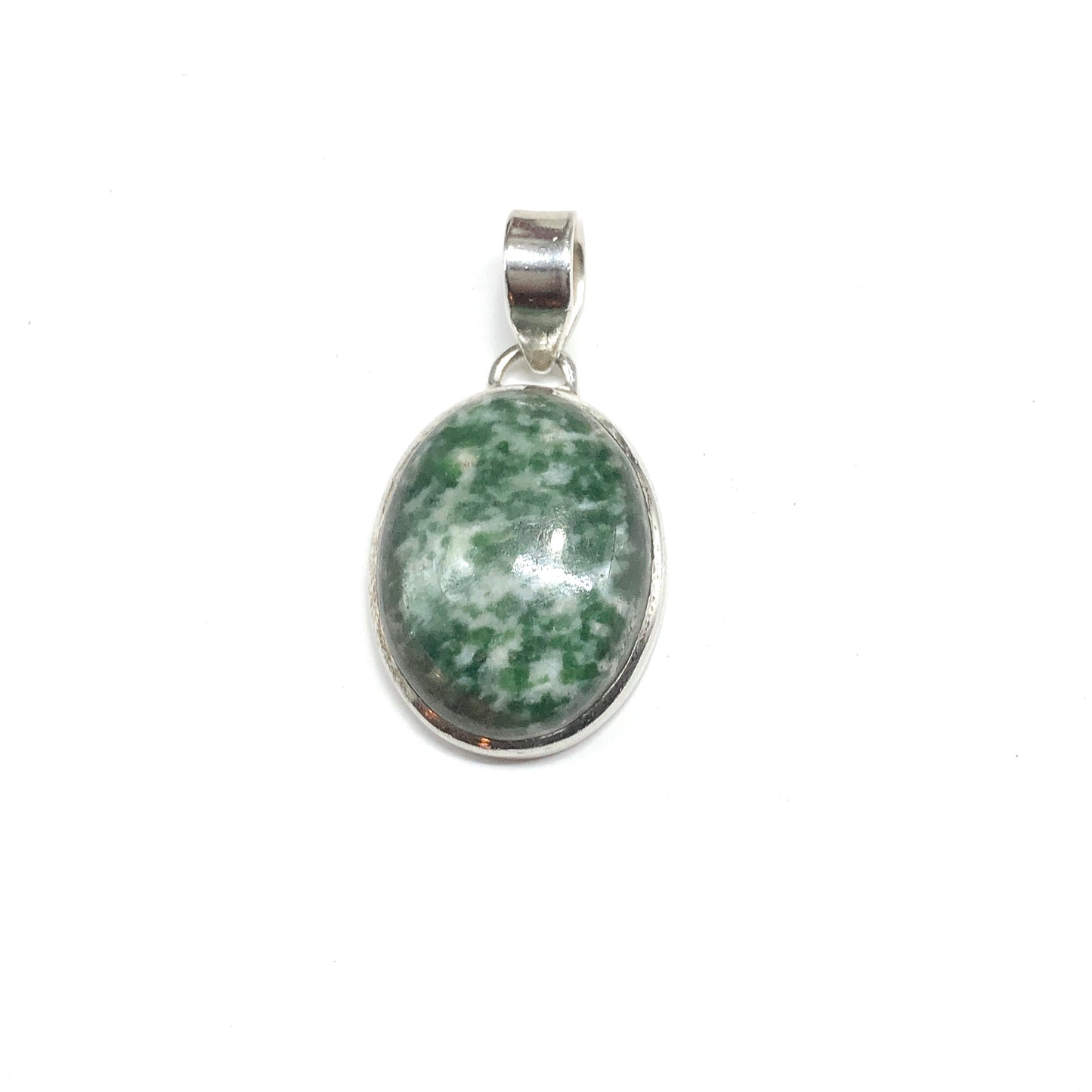 Sterling Silver Stone Pendant, Oval Amazonite 925 Silver Pendant
