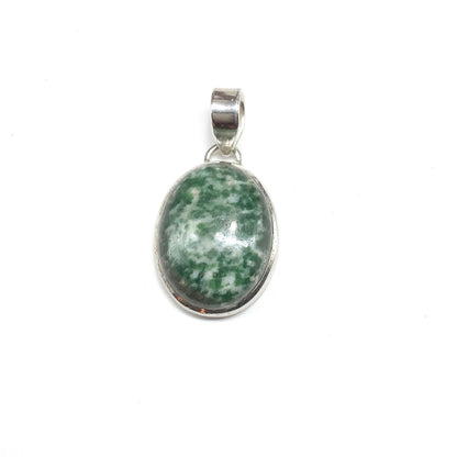 Sterling Silver Stone Pendant, Oval Amazonite 925 Silver Pendant