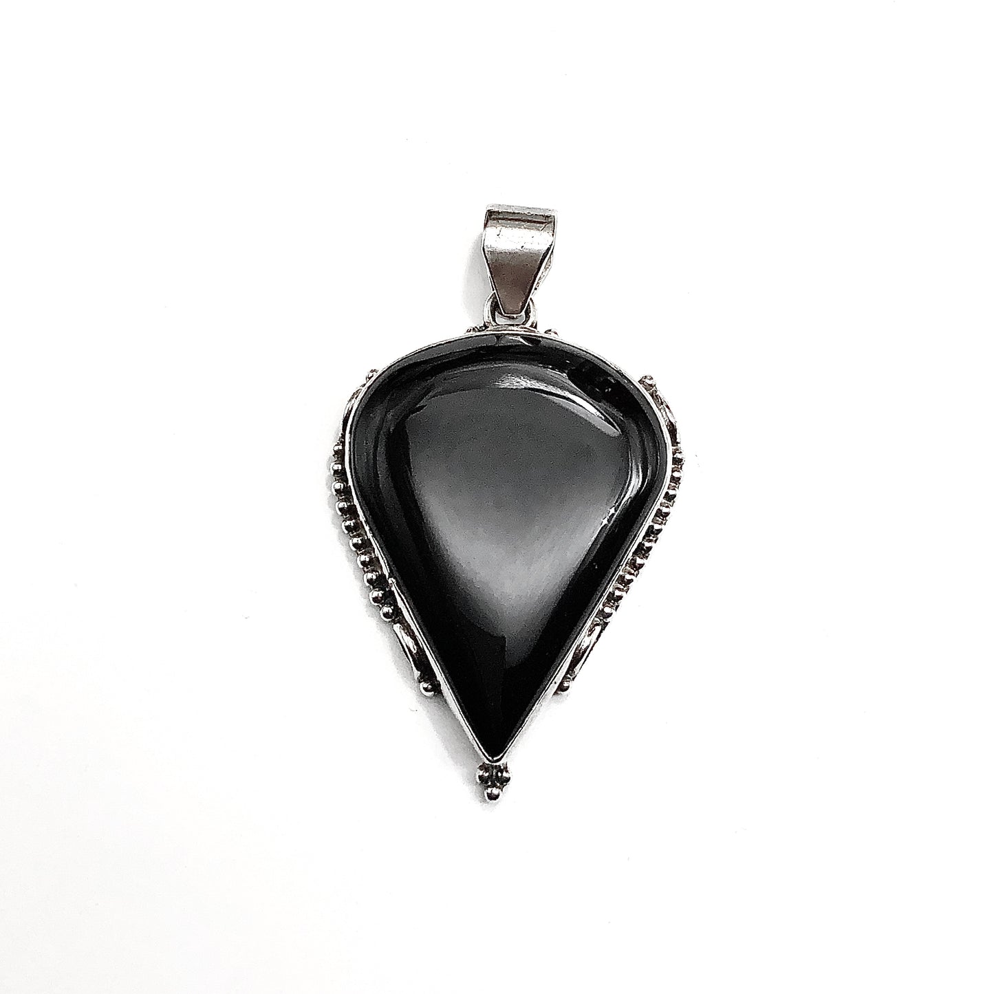 Big Black Onyx Stone Pendant