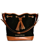 Accessories > Handbag | Womens Authentic Dooney & Bourke 2015 Suede Collection Black Drawstring Handbag Purse