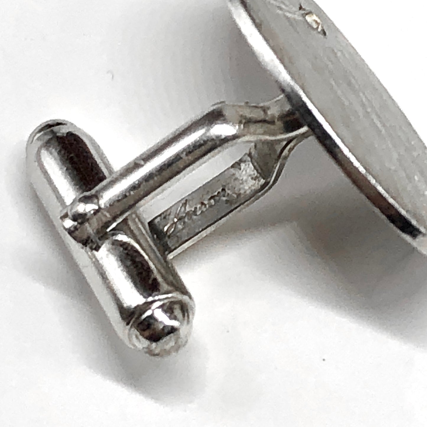 Vintage Sterling Silver Oval Cuff links