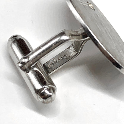 Vintage Sterling Silver Oval Cuff links