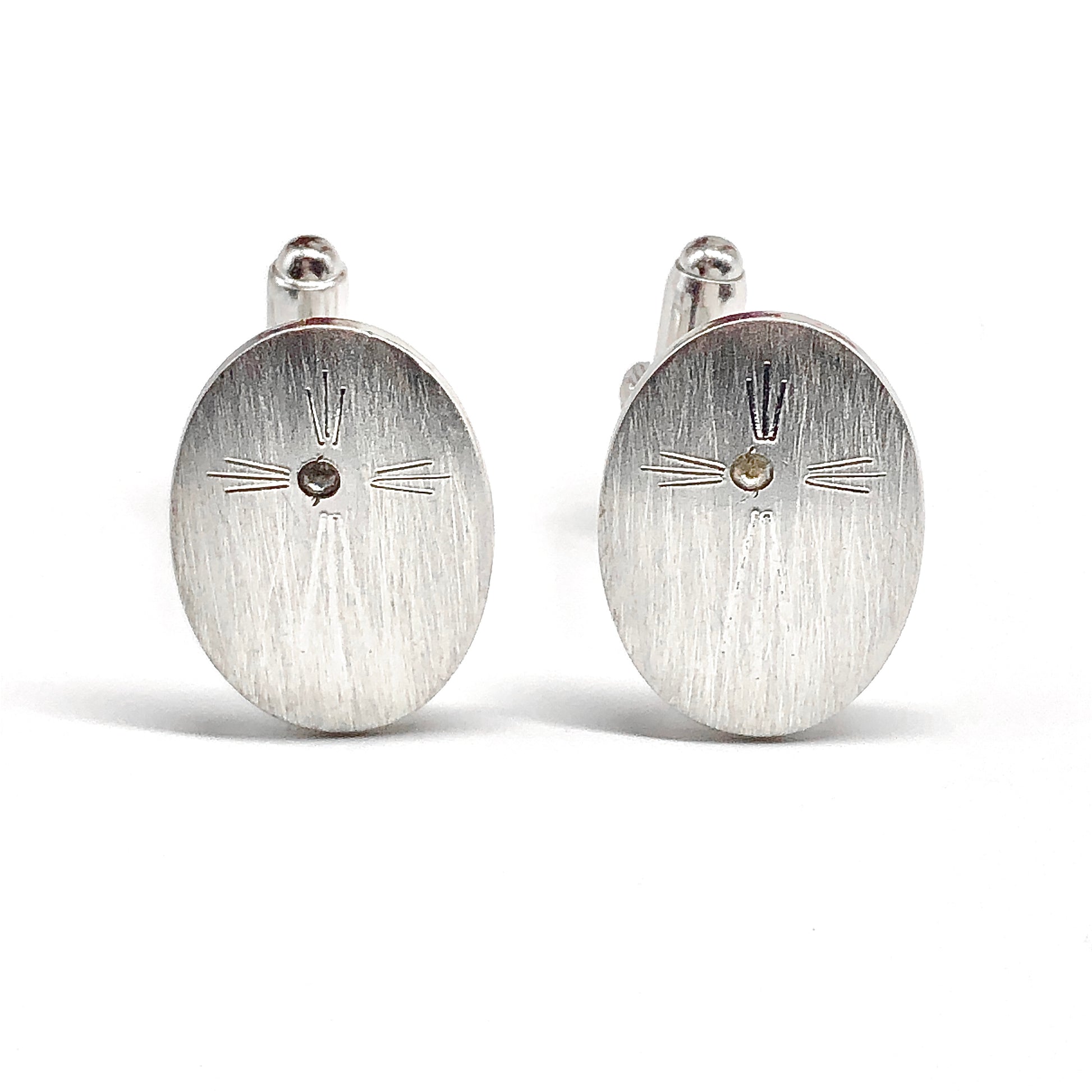 Mens Toggle Cuff links - Vintage Anson Cufflinks, Etched Cross Cuff links, Sterling Silver Cuff links