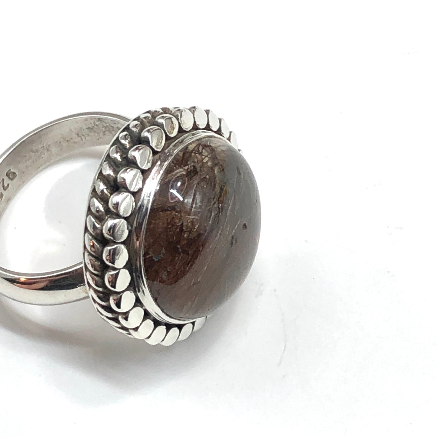 Sterling Silver Rutilated Quartz Ring sz7