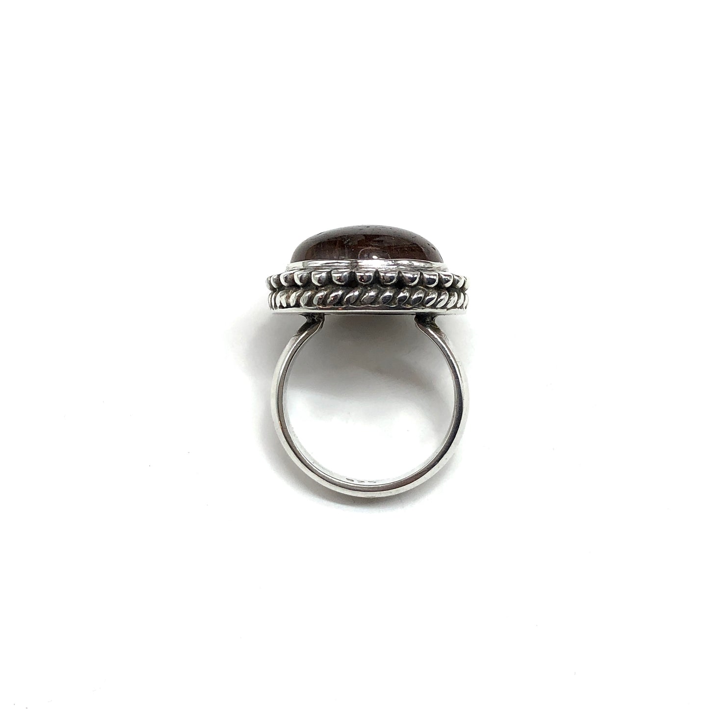 Silver ring with a dark stone for sale online