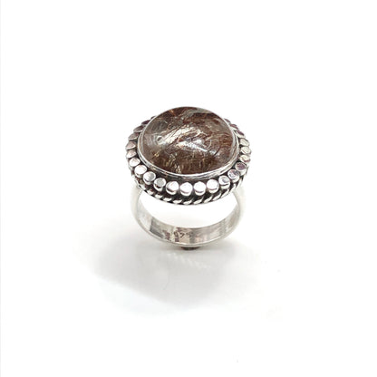 Sterling Silver Rutilated Quartz Stone Ring for sale online