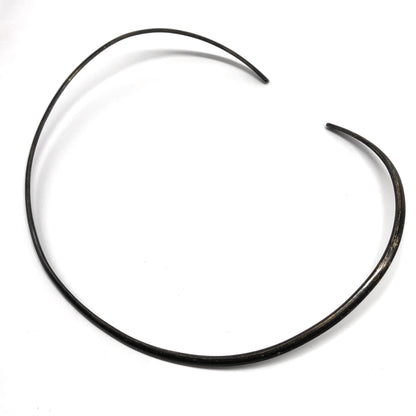 Vintage Oxidized Sterling Silver Choker Necklace