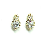 Accessories > Earrings Womens Infinity Design 10k Yellow Gold Cz Stud Style Earrings