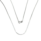 Necklace | Womens Luscious 18" Sterling Silver 1mm Sleek Italian Box Chain Necklace