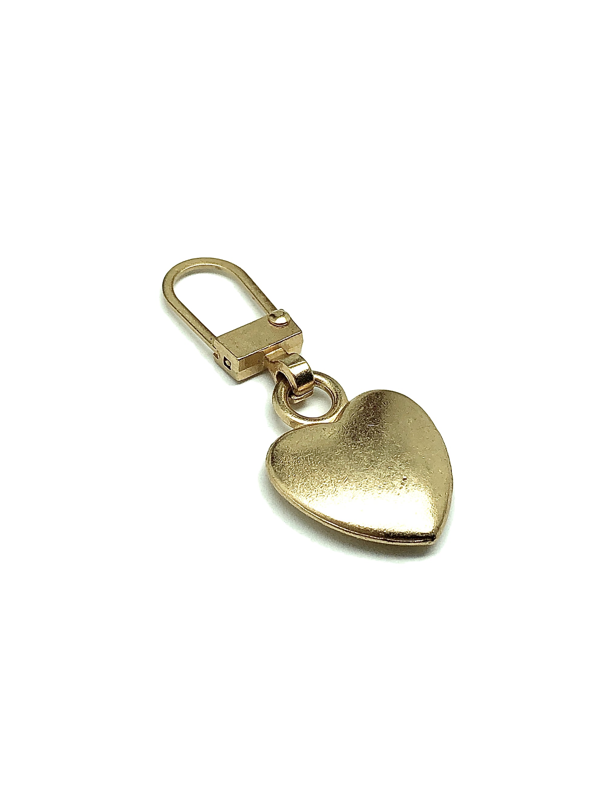 Zipper Repair Charm Heart Rustic Rose Gold - for Repair or