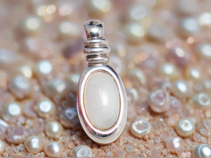 Sterling Silver Dainty Pearl Solitaire Pendant