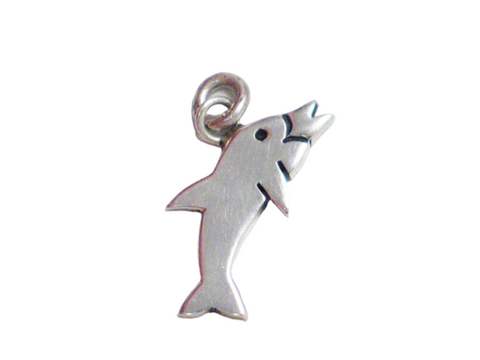 Jewelry Vintage, Men's Women's Animal Beach Theme Jumping Dolphin Sterling Silver Charm Pendant