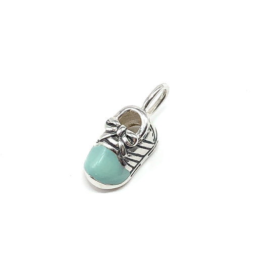 Accessories Jewelry, Cute Dainty Light Blue Sterling Silver Tennis Shoe 3D Charm Pendant