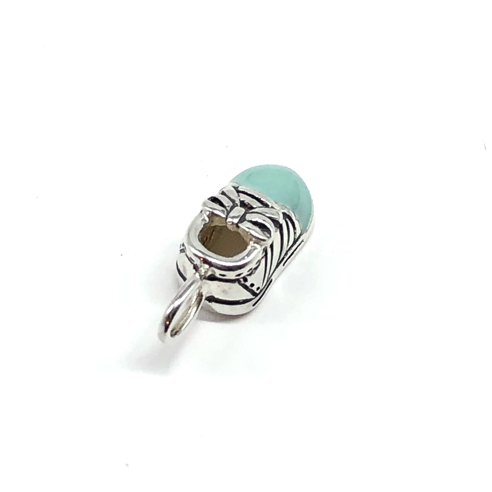 Accessories Jewelry, Cute Dainty Light Blue Sterling Silver Tennis Shoe 3D Charm Pendant