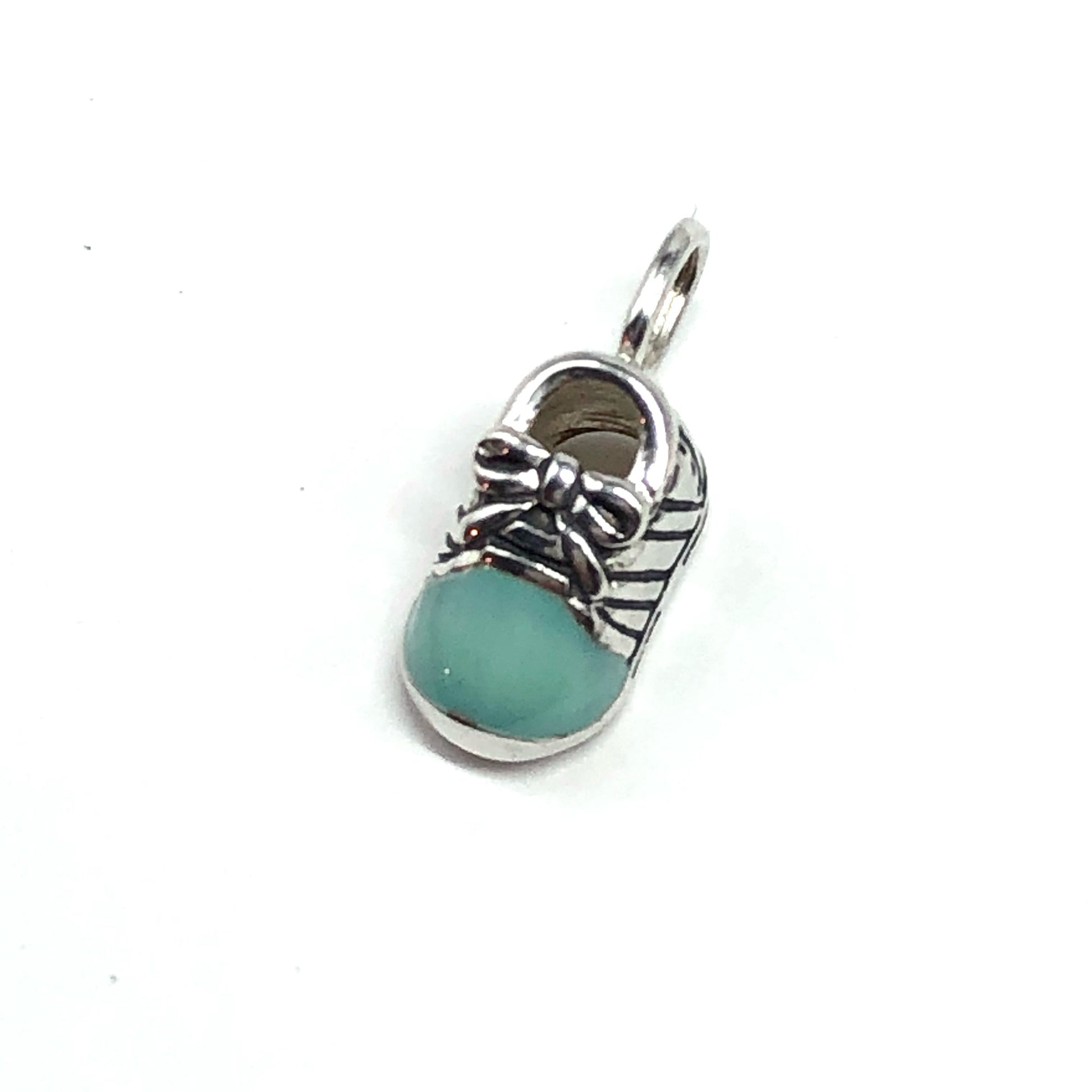 Accessories Jewelry, Cute Dainty Light Blue Sterling Silver Tennis Shoe 3D Charm Pendant