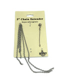 Jewelry Findings - Silver Slim Snake Chain Necklace Extender, Lobster Clasp & Short Chain