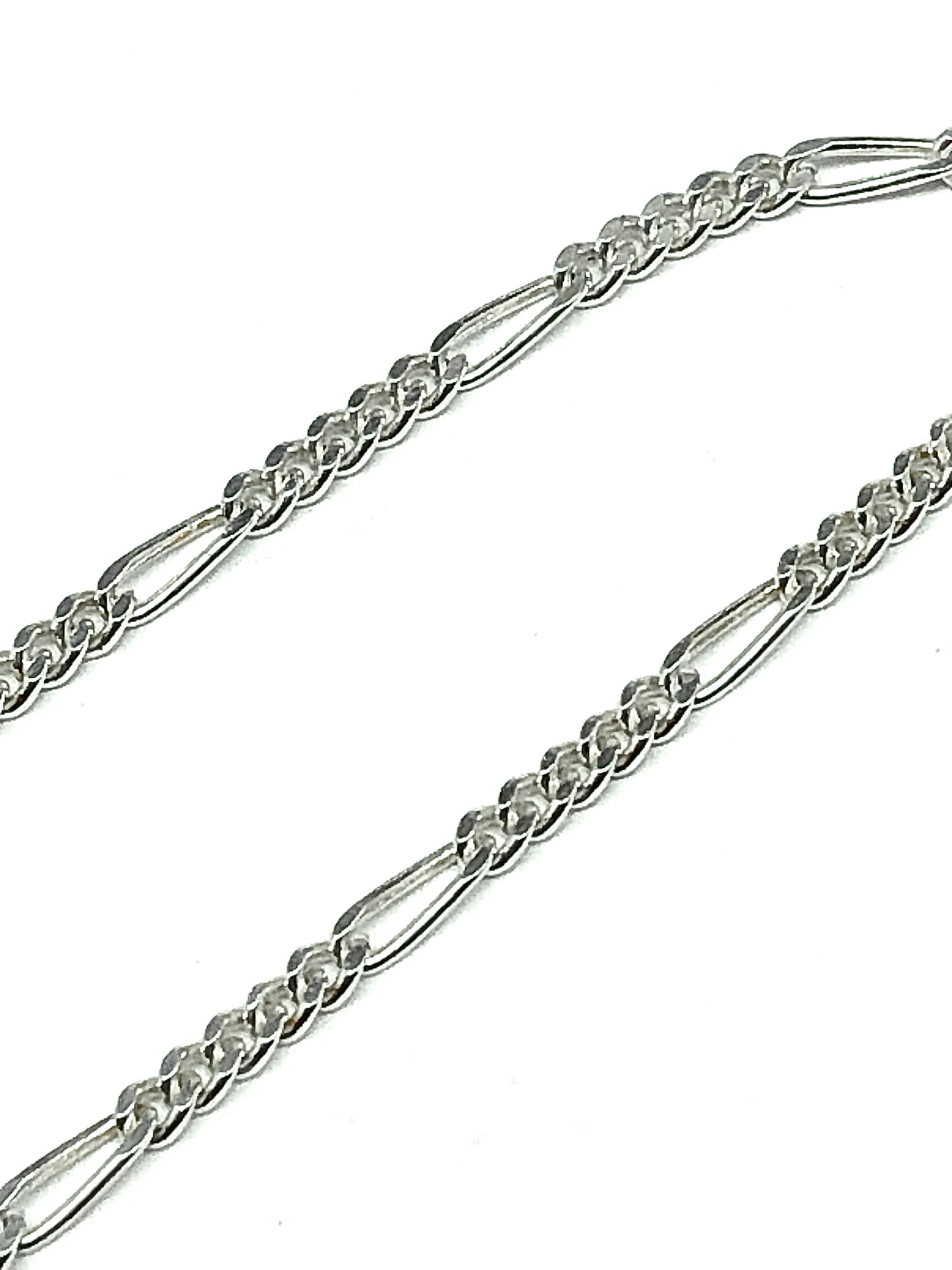 Jewelry > Bracelet - Womens Perfectly Petite Sterling Silver Fine Figaro Chain Bracelet - Blingschlingers USA