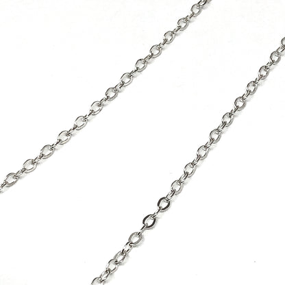 Silver chain on a white background