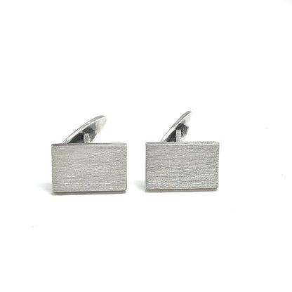 Cufflinks, Vintage Francis Howard Sheffield England, 925 Silver Rectangle Cufflinks