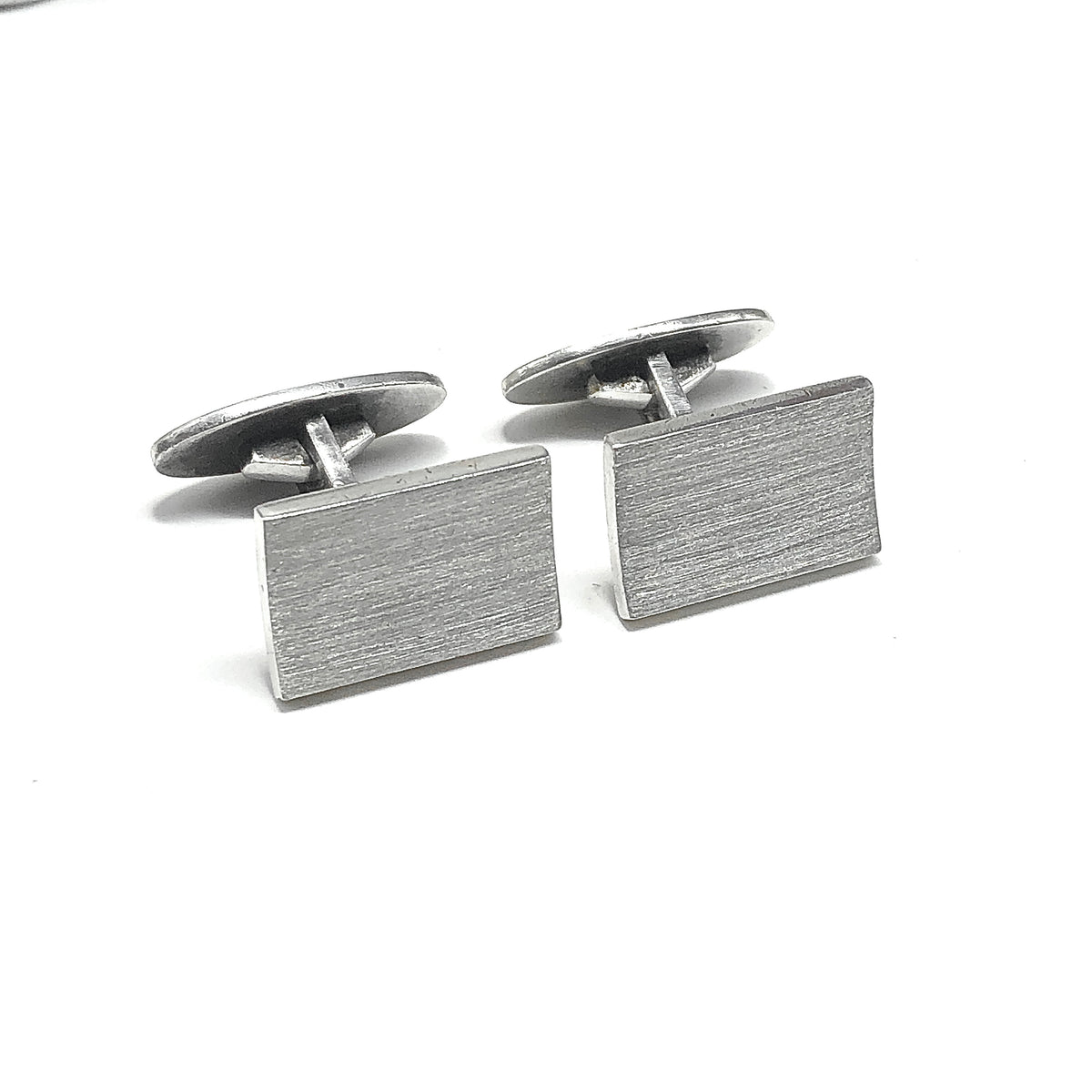 Sterling Silver Cufflinks, Vintage Francis Howard Sheffield England, 925 Silver Rectangle Cufflinks