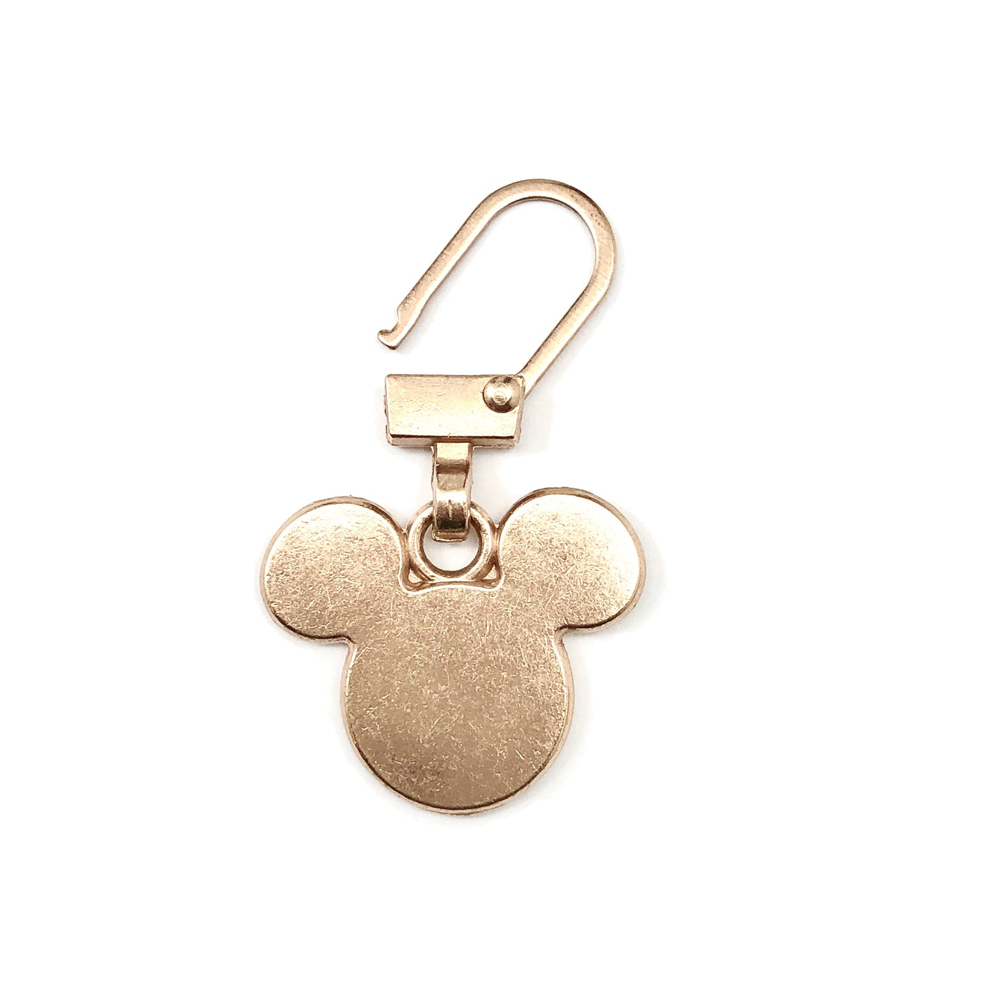 Mickey Mouse Silhouette Charm - Rustic Gold,  Zipper Pull Charm for Repair or Decorative Shoe, Purse Charm & More | Travel Accessories