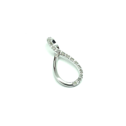 Charms & Pendants | Women's Sterling Silver Diamond Infinity Pendant
