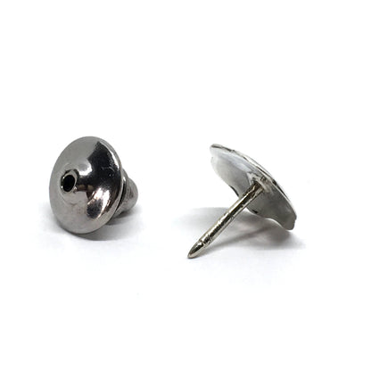 Mens Accessories - Vintage Sterling Silver Black Niello Glinting Siam Goddess Tie Tack / Lapel Pin