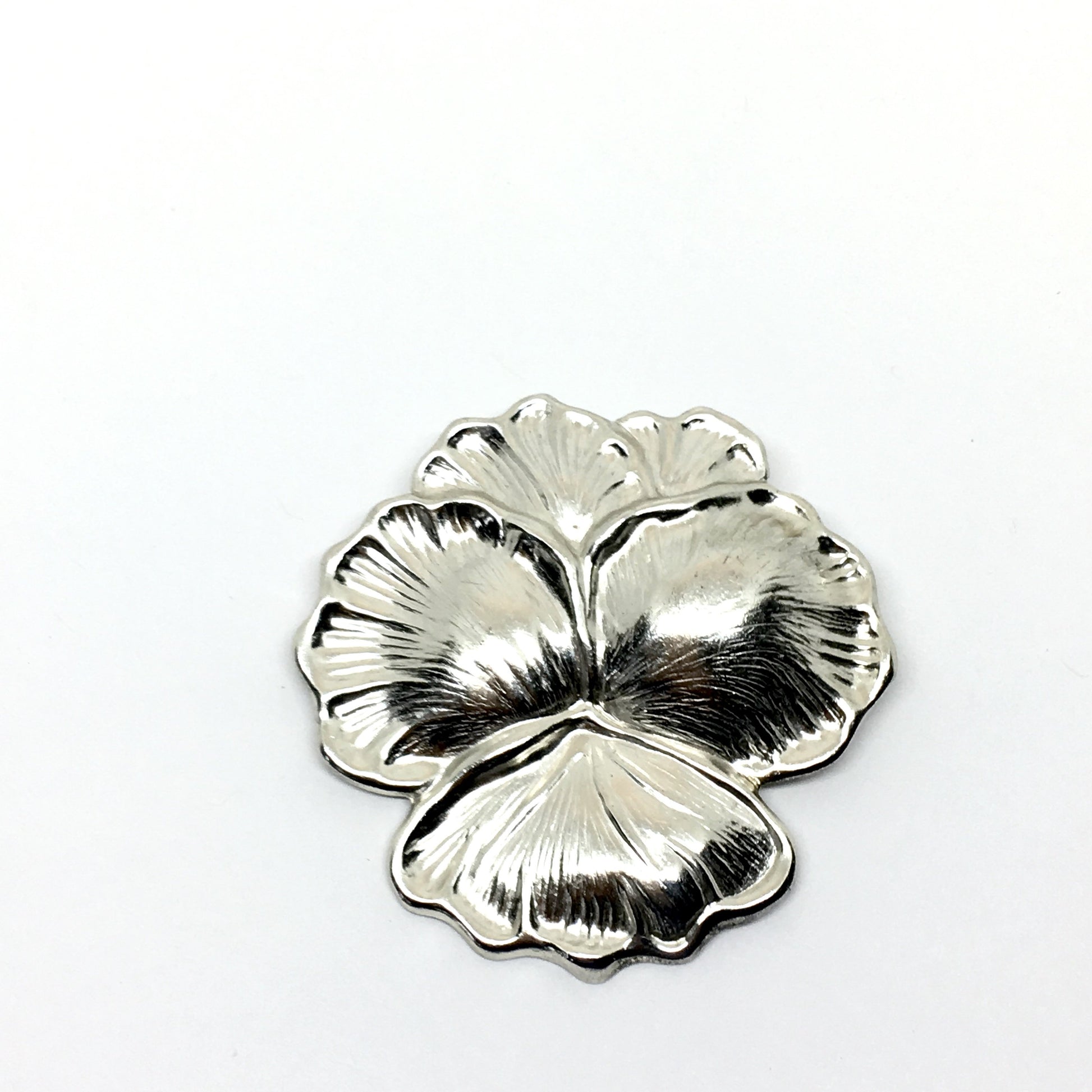 Used Jewelry - Elegant Sterling Silver Iris Flower Convertible Pendant - Brooch / Lapel Pin