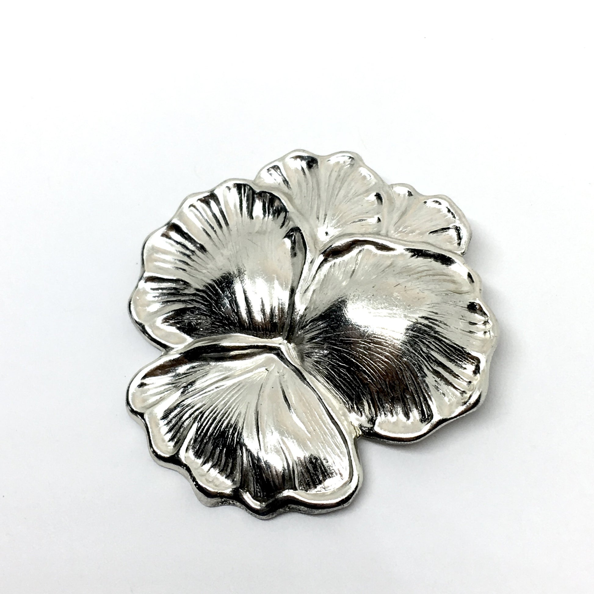 Used Jewelry - Elegant Sterling Silver Iris Flower Convertible Pendant - Brooch / Lapel Pin