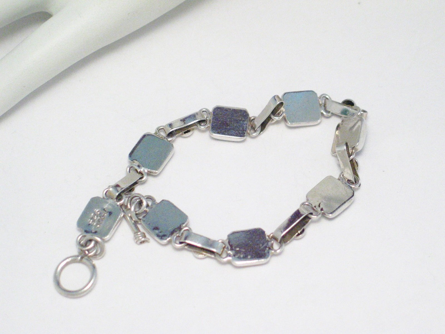 Secondhand Bracelets | Sterling Silver Rainbow Abalone Tennis Bracelet 7.5"