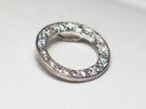 Pendants Pre-Owned | Womens Petite Sterling Silver CZ Halo Circle Pendant