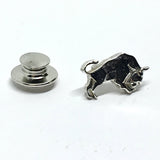 Jewelry > Tie Tack - Mens Vintage Anson Sterling Silver Micro Charging Bull Tie Tack / Lapel Pin