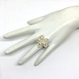 Jewelry > Ring - Vintage Floriculture Flair - Sterling Silver Ornate Filigree 3D Flower Design Ring 7.25 | Blingschlingers.com USA