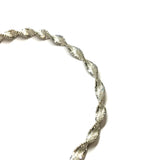 Used Jewelry - Sterling Silver Sandblasted Spiral Rope Design Herringbone Bracelet  - Blingschlingers Jewelry