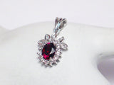 Gold Pendants | 14k White Gold Spessartite Garnet Topaz Pendant | Discount New Overstock Jewelry
