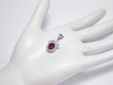 Gold Pendants | 14k White Gold Spessartite Garnet Topaz Pendant | Discount New Overstock Jewelry