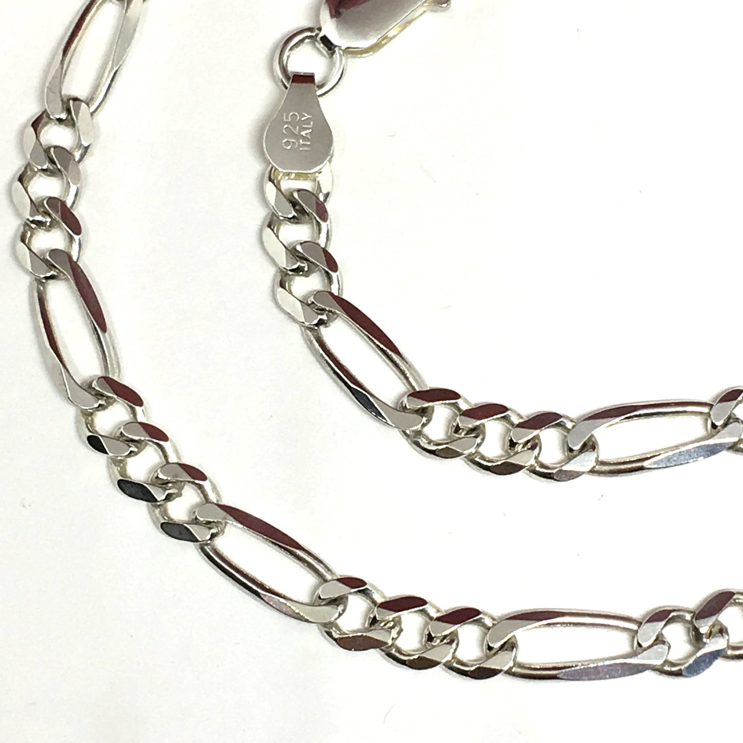 Silver Chain Necklace - 16" Sterling Silver 5mm Figaro Chain Necklace