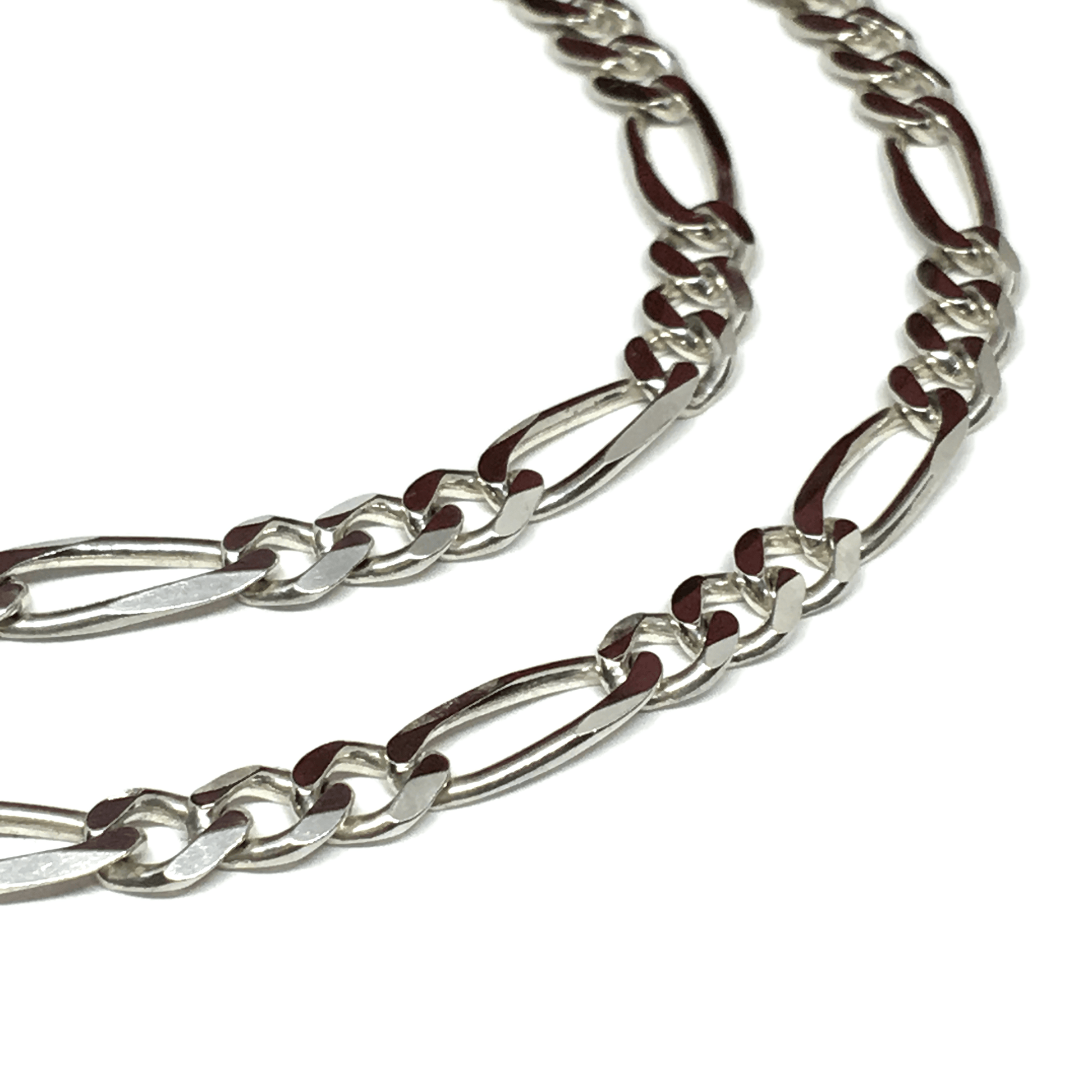 Necklace - Mens Womens Sterling Silver Necklace - 16 Inch Necklace - 5mm Figaro Chain Necklace