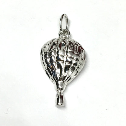 Fun - Mens Womens Sterling Silver Hot Air Balloon Festival Ohio Orlando Charm Pendant