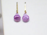Gold Earrings | Elegant 14k Gold Purple Briolette Dangle Earrings | Estate Fine Jewelry online at Blingschlingers.com