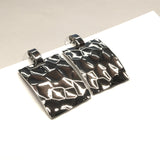 Jewelry - Womens Silver Swinging Style Reflective Hammered Drop Earrings - Blingschlingers Jewelry