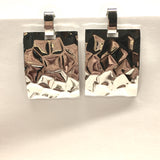 Jewelry - Womens Silver Swinging Style Reflective Hammered Drop Earrings