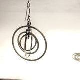 Orbiting Hoops | Sandblasted Multi Circle Silver Dangle Earrings | Costume Jewelry - Blingschlingers Jewelry