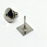 Silver Tie-Tack | Mens used Sterling Silver 8.5 mm Hand cut Leaf Design Square Tie-Tack